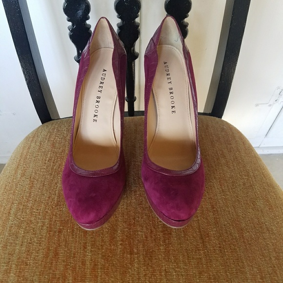 Audrey Brooke Shoes - Audrey Brooke Purple Heels